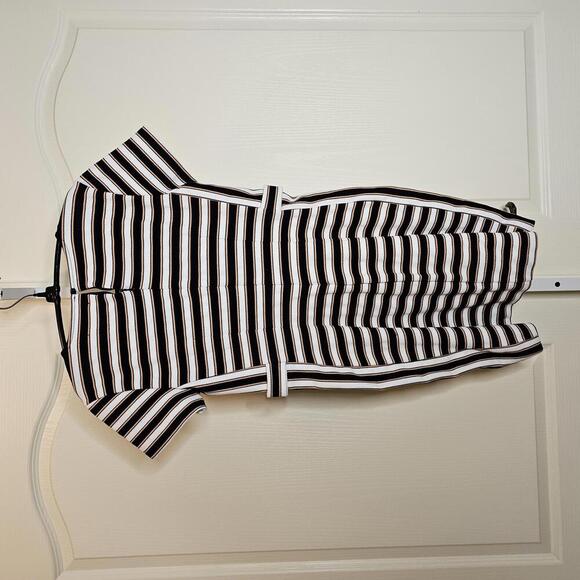 Banana Republic Black and White Striped Dress - Picture 4 of 6